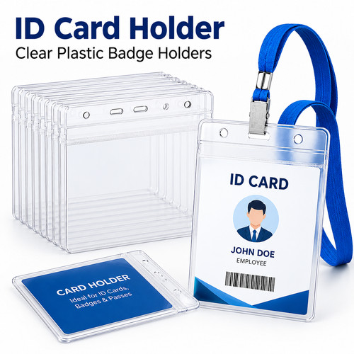 10pcs clear card holder - clear,