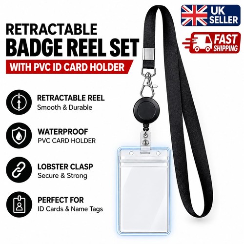 Retractable badge reel lanyard - retractable,