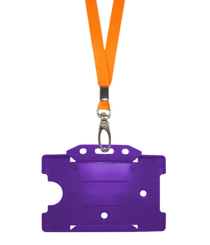 Orange neck strap - orange, clip