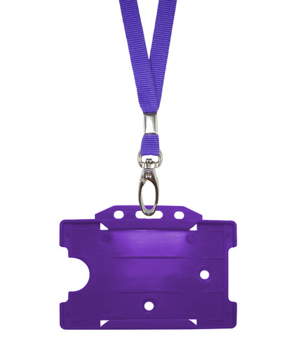 Purple neck strap cord clip - id,
