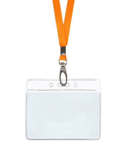 Orange amber lanyard - orange,