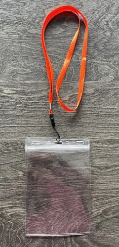 Lanyard neck strap clear - id,