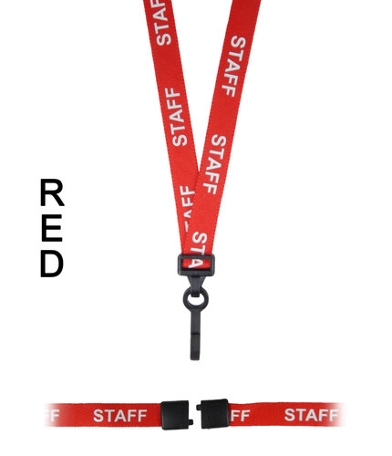 Red staff lanyard - staff, neck