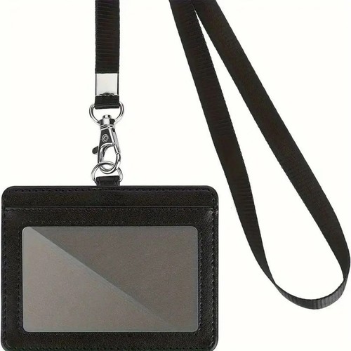 Leather business badge - leather, id