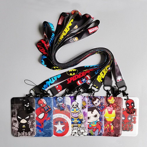 Cartoon superhero lanyard - superhero,