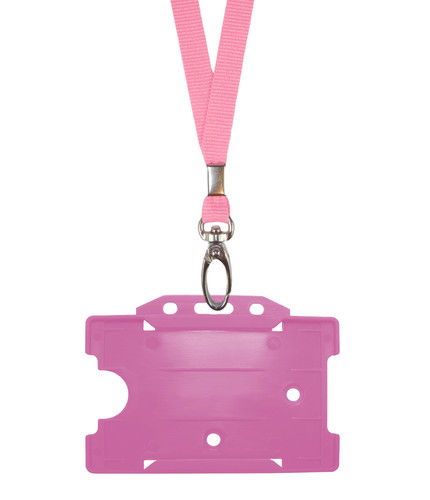 Pink neck strap - id,